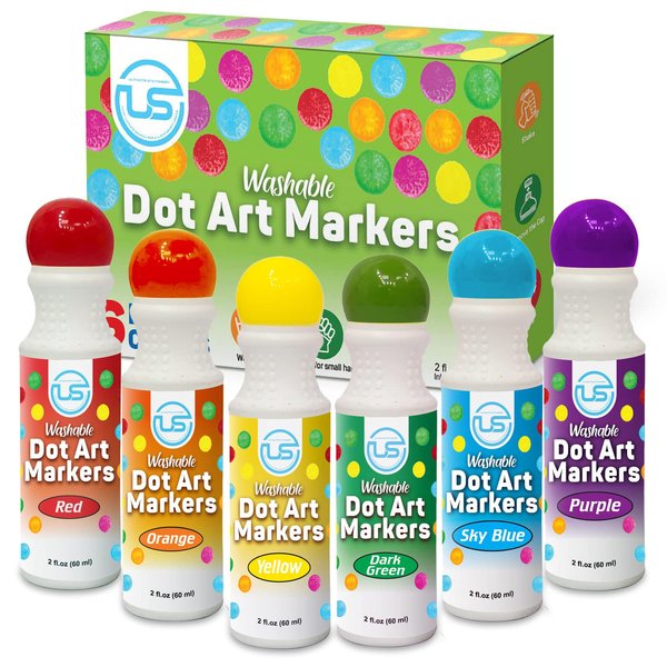 Ultimate Stationery Dot Markers, Dot Markers for Toddlers, Dot Art, Dot Paints Washable for Kids, Bingo Daubers, Washable Dot Markers Toddler Arts and Crafts, Kindergarten Classroom Must Haves