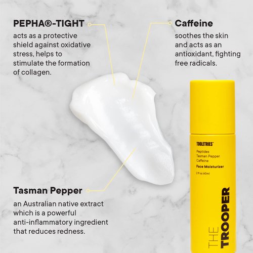 Tooletries - The Trooper - Face Moisturizer - Lightweight Face Cream for Men with Natural Ingredients - Hydrates & Reduces Wrinkles, Fine Lines & Redness - Made in Australia - 2fl oz