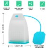 Silicone Tea Infuser, 4 Pack Loose Leaf Tea Filter Bags Strainer with Spoon