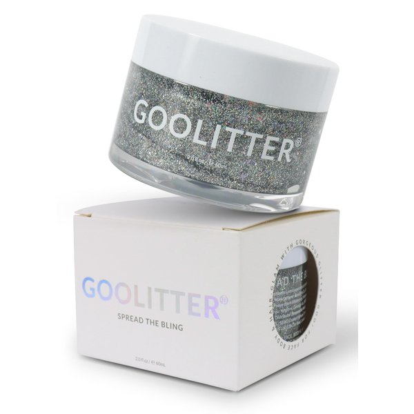 Goolitter Face, Body & Hair Holographic Silver Glitter Gel [Silver Loogie] 2oz (60mL) | Fine | K-Beauty | Halloween, Festival, EDM, Rave, Party, Concert, Costume Makeup | Vegan, Cruelty Free