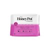 The Honey Pot Company Clean Cotton Regular Absorbency Pads, Herbal-Infused Pads with Wings, Plant-Derived Feminine & Menstrual Care. (Product) RED – 20 ct.