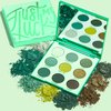 Colourpop Just My Luck Green Eyeshadow Palette - Green & Neutral Eyeshadow Palette with Matte & Metallic Finishes - High-Pigment Eye Makeup with a Long-Wearing Formula (0.3 oz)