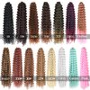 FEILIMEI Curly Crochet Hair Ocean Wave Crochet Hair 28Inch Crochet Braid Hair Synthetic Hair Extensions for Women(28 Inch,6pack,#1B/TBug)