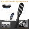 Hair Brush for Men, DUAIU 7Pcs Combs for Men, Hair Styling Comb Set with Vent Hair Brush, Quiff Round Hair Brush, Wide Tooth Comb, Texture Comb for Blow Drying, Detangling, Grooming, Hairdressing