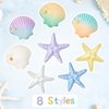 8 Pieces Starfish Hair Clip Mermaid Crown Mermaid Hair Accessories Mermaid Hair Clips Resin Seastar Hairpins Pretty Hairpin Hair Barrettes Mermaid Accessories for Women Girls (Fresh Style)