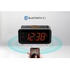 Emerson CKS1521 SmartSet Bluetooth Dual Alarm Clock Radio with 1.4” Orange LED Display, USB Charger, FM Radio, AUX Input, Auto-Dimmer, and Orange Accent Light