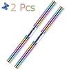 Ycyan 2Pcs Dual-ended Nail Design Brushes Rhinestone Handle UV Gel Nail Brush Set Professional Nail Art Tools Rainbow