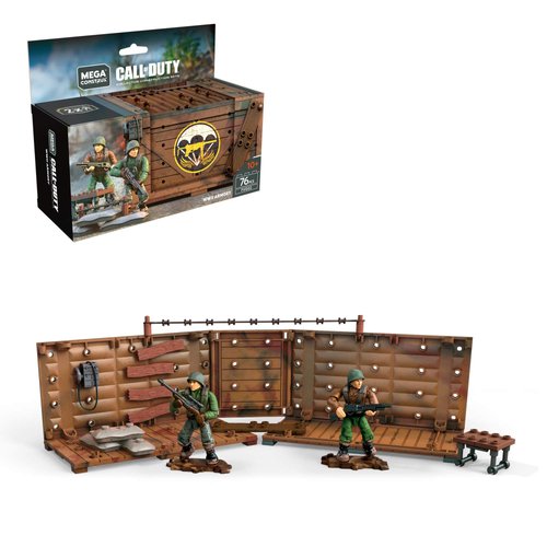 Mega Construx Call of Duty WWII Armory Construction Set with Character Figures, Building Toys for Collectors (76 Pieces)