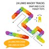 Ganowo 24 Pack Fidget Toy Wacky Tracks Snap and Click Fidgets Sensory Toys Party Favors ,Classroom Reward,School,Valentines Gifts for Adults ,Kids,Teens ,Students