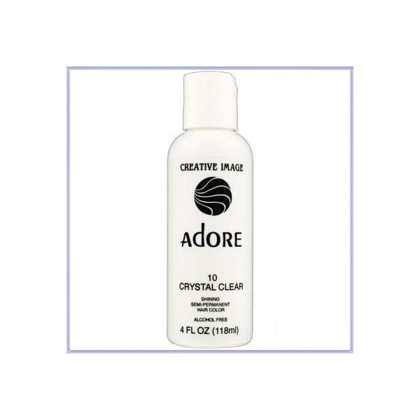 RINSE OUT SEMI-PERMANENT HAIR COLOUR CRYSTAL CLEAR(10) 118ML by Adore