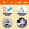 Whisary Keyboard Shape Teething Toys，Silicone Baby Teether Toys with Pacifier Clip for Babies 0-3 Months 3-6 Months,Baby Chew Toys Sensory Toys for Babies 6-36 Months(Gray) (Blue) (Blue)
