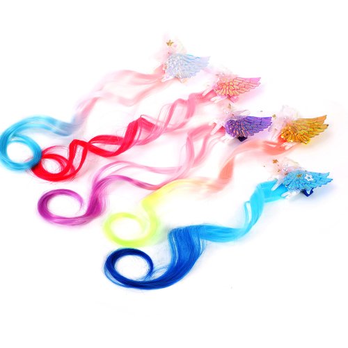 JIUSERLU Glitter Unicorn Hair Accessories Hair Clip For Girls Kids For Toddler Girls Girls Bows For Hair Hair Extensions Hair Accessories For Little Girls(5- Colored)