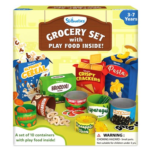 Skillmatics Grocery Set - 100+ Pieces, Play Foods, Realistic Pretend Play Toys, Kids Kitchen Set, Gift for Girls & Boys Ages 3, 4, 5 & Up