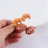5PCS Mini Food Hair Clips Egg Tart Duckbill Clips Pizza BB Hairpins Simulated Food Hot Dog Hairpins Bread Side Clips Hair Accessories