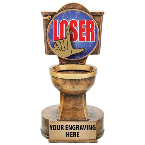 Loser Trophy - 5.5" Gag Toilet Bowl Sculpture Trophy Award