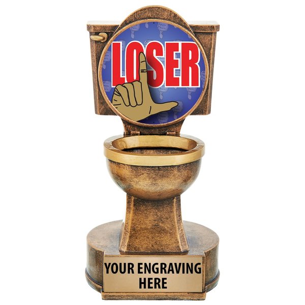 Loser Trophy - 5.5" Gag Toilet Bowl Sculpture Trophy Award