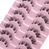 10 Pairs Lashes False Eyelashes Natural Look Cat Eye Wispy Manga Lashes Mink Lashes Fluffy Eye Lashes Pack Clear Lash Band Fake Eyelashes