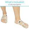 Vive Bunion Brace (Pair) - Big Toe Corrector Straightener with Splint - Hallux Valgus Pad, Joint Pain Relief, Alignment Treatment - Orthopedic Sleeve Foot Wrap Support for Men and Women (Beige)