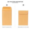 Xxcxpark 500 PCS #1 Coin Envelopes, 2-1/4” x 3-1/2” inches Brown Kraft Envelopes Classic Small Parts Envelopes with Self Adhesive Gummed Flap for Coins, Cash, Credit Cards, Seeds