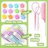 Elastic Hair Ties Hair Accessories for Girl, 1683 PCS Hair Rubber Bands with Hair Clips Set