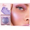 MAEPEOR Face Highlighter 8 Colors Smooth Shimmer Highlighter Palette Longlasting Shiny Face Illuminator Highlighter Makeup (08 Purple)