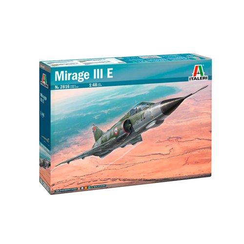 Italeri 2816 1:48 Mirage III E Model Building Kit, Standing Model Building, Crafts, Hobby, Gluing, Plastic Kit, Detailed Military Kit