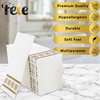 Fete Decorative Hand Towels, Gold design 100 Disposable Linen-Feel Guest Towels – Formal Dinner, Anniversary, Wedding Napkins for Tables, Guestrooms, and Restrooms - 8.5x4" Folded, [Gold design]
