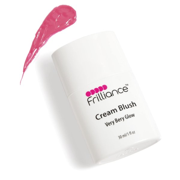 Frilliance Hydrating Cream Blush, Very Berry Glow Tint, Cruelty Free Hypoallergenic for Teens of All Skin Types, 30 ml / 1 fl oz