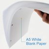 A5 Filler Paper, 3 Hole Planner Refills, Organizer, Loose-leaf Binder Paper, Total 100 Sheets/200 Pages, 100gsm, Blank, White Paper, 5.8 x 8.2 Inch