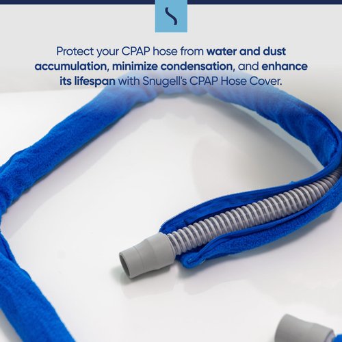 CPAP Hose Cover by Snugell - 6ft Tubing Wrap - Compatible with ResMed, Fisher & Paykel and Other Tubes - Ultra Soft Zippered Fleece Cover, Insulation & Protection for CPAP Tubing (Blue)