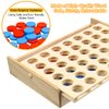 JOYPRO Wooden 4 in a Row Game, Kids Board Games for Kids 5 6 8 10 12 Year Olds, Travel Games for Kids and Adults, 2 Player Classic Family Board Games for Christmas Birthday Gift Coffee Table Decor