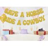 KEWUFD Save a Horse Ride a Cowboy Banner, Bachelorette Party Decorations For Girls, Engagement/Wedding for Western Theme Bridal Shower Party Supplies Gold Glitter