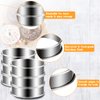 English Muffin Rings 6 Set, Non Stick Crumpet Rings Stainless Steel Cooking Rings Double Rolled 3 Inch Round Pastry Mold Crumpet Tart Rings for Baking English Muffin