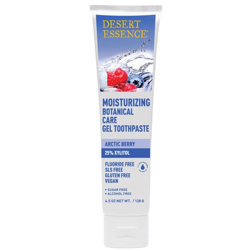 Desert Essence, Moisturizing Botanical Care Gel Toothpaste 4.5 oz. – 25% Xylitol - Increase Moisture and Saliva - Neutralize Bacteria -Soothe Gums