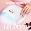 MEFA UV Nail Lamp, 48W UV Light for Gel Nails with 21pcs Lamp Beads, 3 Times UV Dryer for Gel Nail Polish Polygel Fast Curing, LED Nail Lamp Professional UV Light for Home Salon Nail Tools