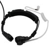 Throat Mic Earpiece Headset Mic Covert Acoustic Tube with Finger PTT Compatible with Motorola XPR6000 XPR6500 XPR6550 XPR7000 XPR7550 XiR P8200 XiRP8268 APX1000 APX6000 Two Way Radio Black Black