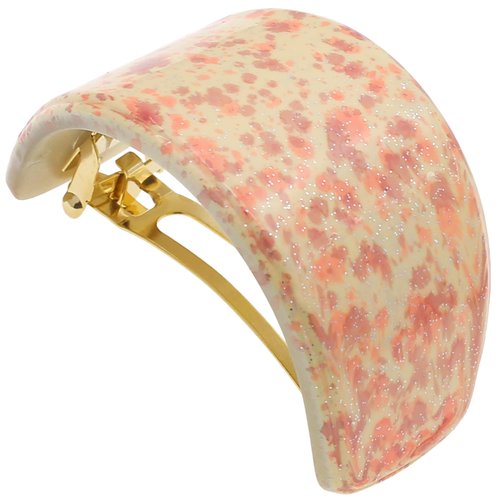 Camila Paris CP3234 French Hair Barrette, Hair Ponytail Holder for Fine Long Hair, Beige Automatic Strong Hold Grip Hair Clips for Women, No Slip Styling Girls Hair Accessories, Made in France