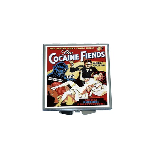 Chaoticfashion Cocaine Fiends Compact Mirror Handmade Gift