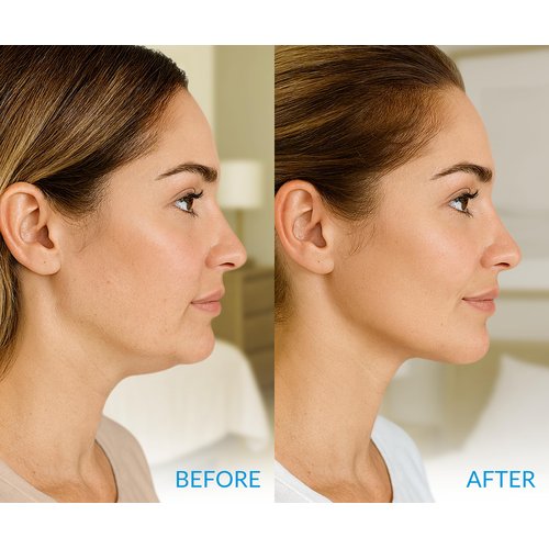 Stylia MaxiLift V-Line Lifting Collagen Face Mask - Advanced Double Chin Reducer - Jawline Shaper - Neck Firming and Tightening Mask with Hyaluronic Acid & Aloe Vera - Chin Strap for Sleeping - 10PC