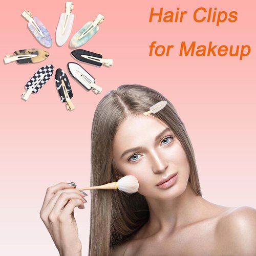 KAGNAL 8 Pcs No Bend Hair Clips，Hair Barrettes for Women Thin Hair Non-Crease Makeup Hair Clips Fashion Gifts for Women and Girls