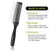 VESS Blow and Styling Hair Brush, Wide 9 Row Round Type- Light weight -Made in Japan-C-150 (Black)