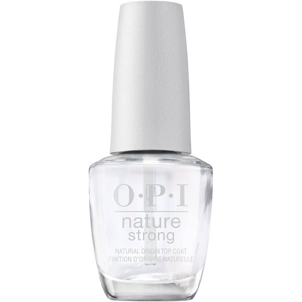OPI Nature Strong Vegan Nail Polish, Top Coat, High Shine Nail Polish, Natural Origin, Cruelty-Free Nail Lacquer, 0.5 fl oz.