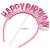 WantGor Birthday Crown Birthday Headband, Happy Birthday Headband for Women Birthday Tiara Headpiece Happy Birthday Decorations, Birthday Gifts Party Accessories (Rose Red, Medium)