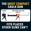 SILIGUN™ Compact Caulking Gun - No Drip Caulk Gun - Patented Design - Lightweight ABS Frame - Works with All 10 oz Tubes