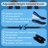 Dr. Shoesert 3-Layer Adjustable Height Increase Insoles, 3/4 Length Shock Absorption Cushion Heel Lift Inserts (Small, Blue)