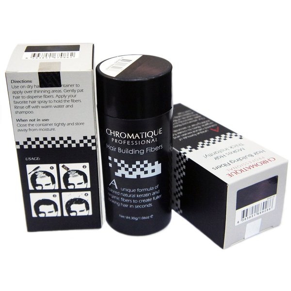 Chromatique Professional Hair Building Thickening Fibers Dark Brown 30g 1.06oz Undetectable Hair Loss Concealer For Men & Women by Chromatique Professional