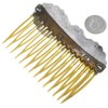 Navajo Turquoise Sterling Hair Comb Hammered Silver Barrette 0058