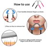 12 Pieces Facial Hair Removal Spring Eyebrow Face Epilator Threading Tool for Women Chin Cheek Mustache Upper Lip (Rose Red, Black)