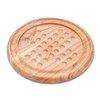Ajuny Handcrafted Wooden Solitaire Board Game, Classic Round Design with 33 Marbles, 9x9 Inch – Strategic Mind Game for All Ages