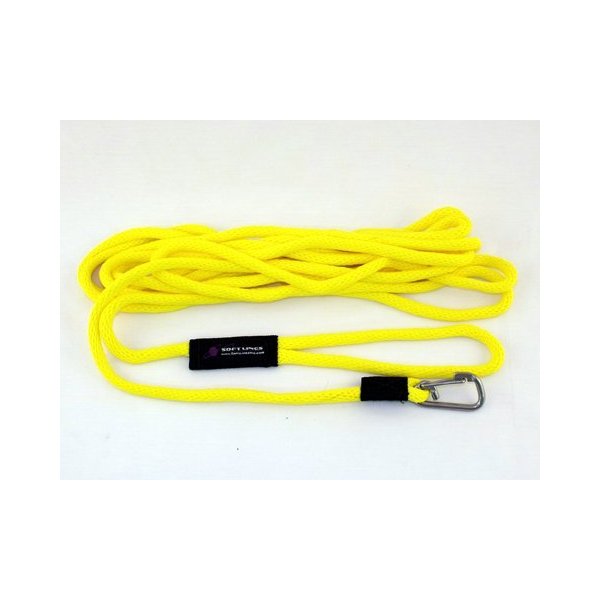 Soft Lines PSW10830YELLOW Floating Dog Swim Snap Leashes 0.5 in. Diameter by 30 Ft. - Yellow